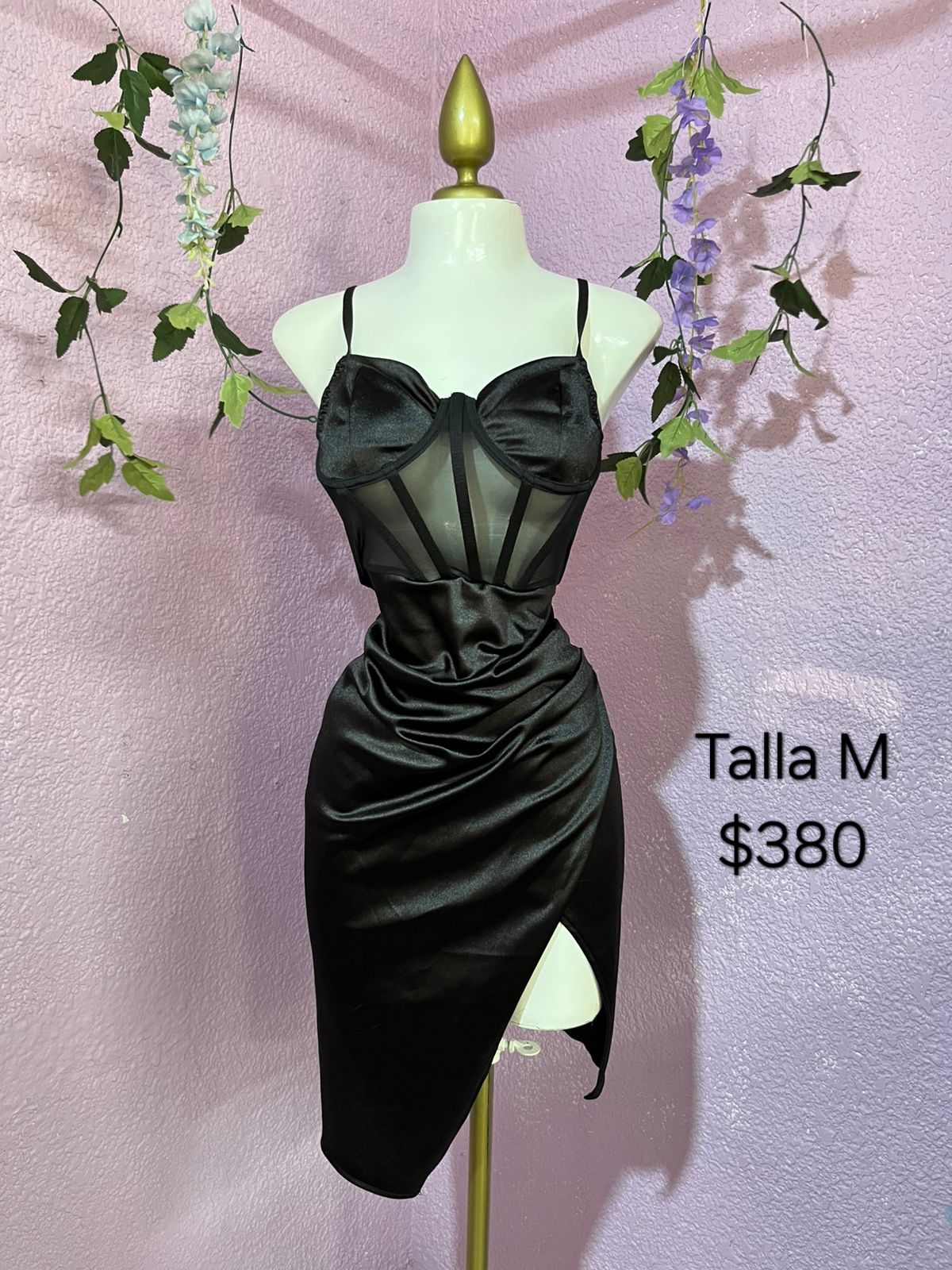 Vestido corset color negro
